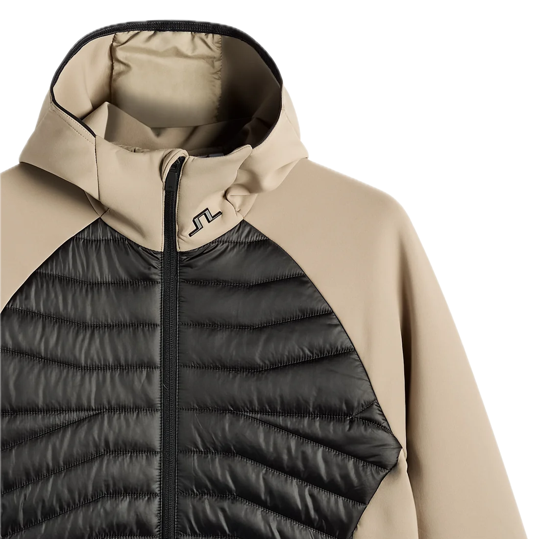 J.Lindeberg Veste Heyden Quilt Hybrid Hood Brindle - GolfCenter.fr