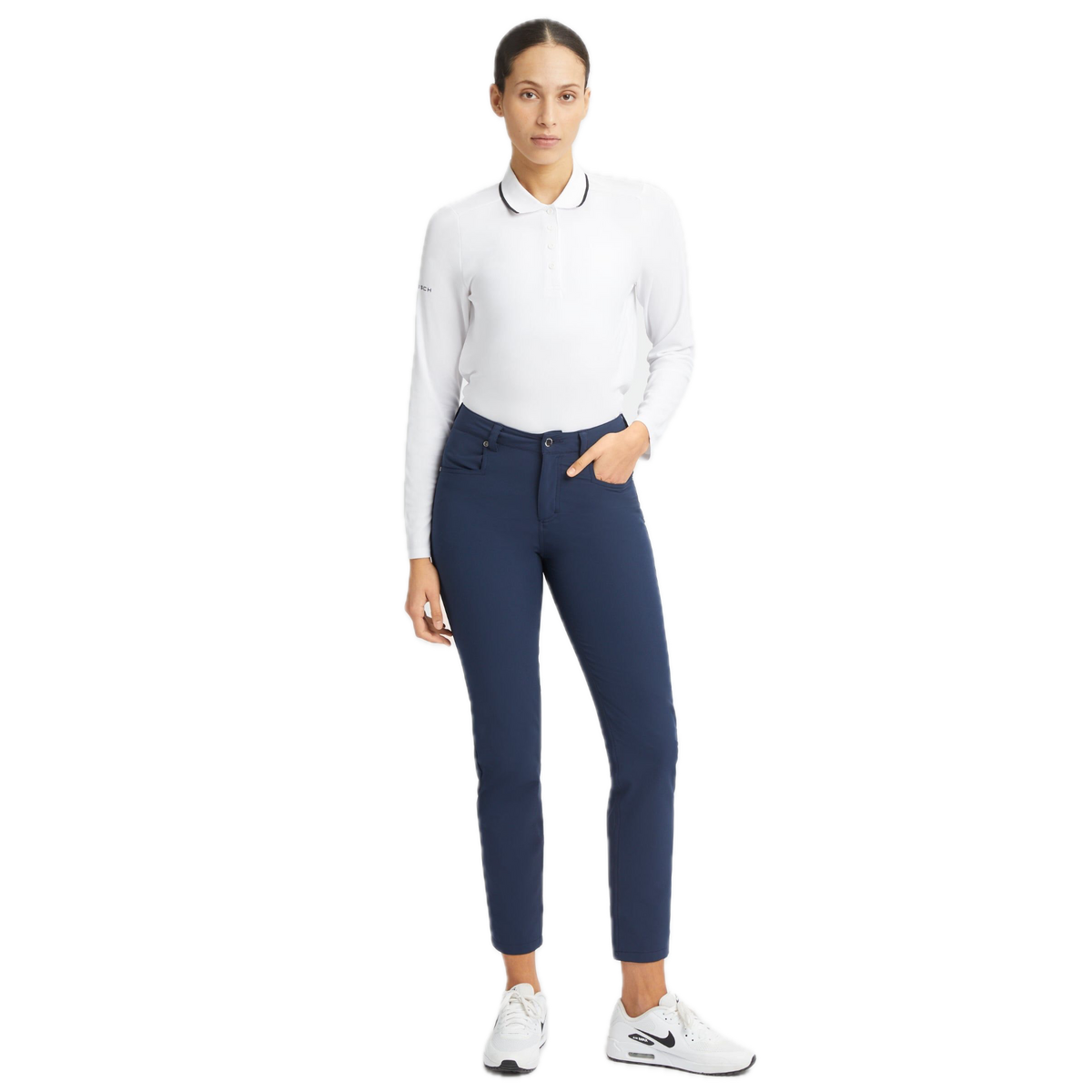 Röhnisch Pantalon Hiver Femme Chie Brushed Pant 30 Bleu Marine