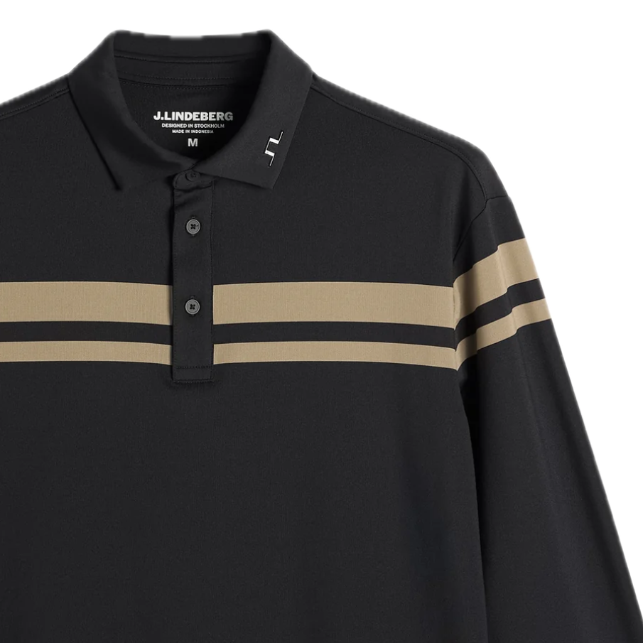 J.Lindeberg Polo Manches Longues Kenny Stripe - GolfCenter.fr