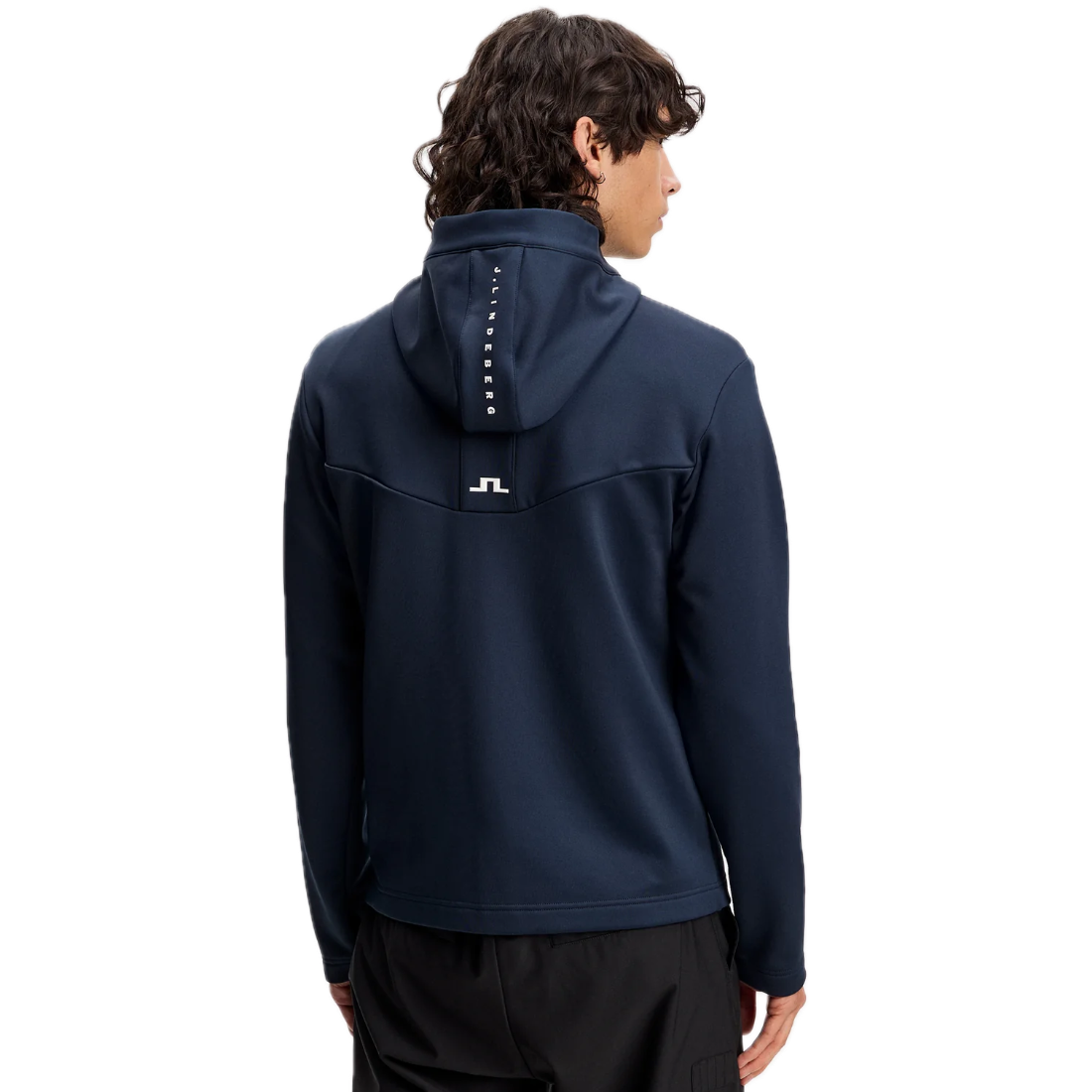 J.Lindeberg Sweat Maclean Zip Hood Bleu Marine - GolfCenter.fr