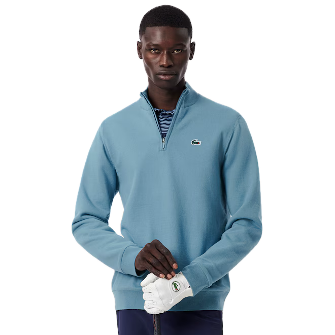 Lacoste Pull quart-zip Golf coupe-vent Bleu Gris
