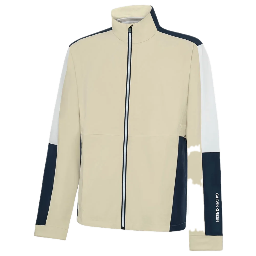 Galvin Green Veste de Pluie Arlo Sable / Marine / Blanc - GolfCenter.fr