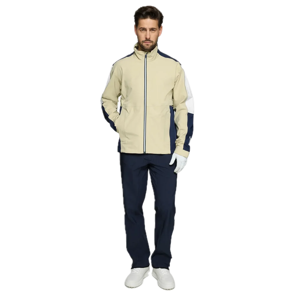 Galvin Green Veste de Pluie Arlo Sable / Marine / Blanc - GolfCenter.fr