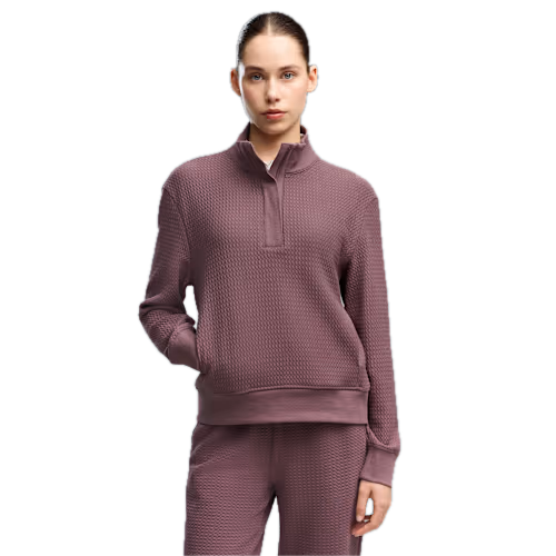 PUMA Veste Demi-Zip Boulder Femme Marron Cacao