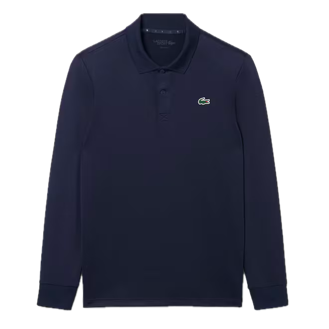 Lacoste Polo Golf manches longues Ultra Dry regular fit Bleu Nuit