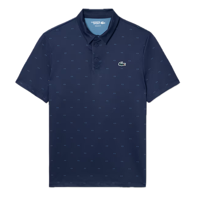 Lacoste Polo Golf regular fit imprimé Bleu Marine / Bleu