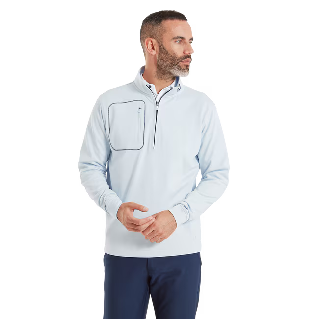 FootJoy Pullover Texturé ThermoSeries Gris Brume - GolfCenter.fr