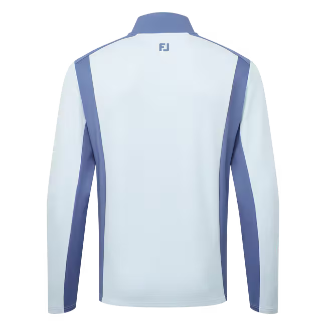 FootJoy Pullover Contrasté ThermoSeries Gris Brume / Bleu Nuit - GolfCenter.fr