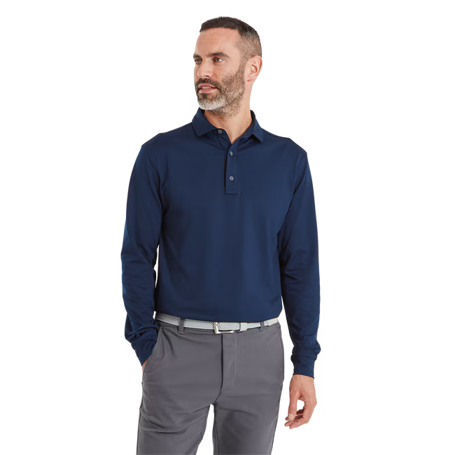 FootJoy Polo manches longues ThermoSeries Marine - GolfCenter.fr