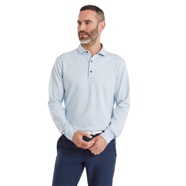 FootJoy Polo manches longues ThermoSeries Gris Brume - GolfCenter.fr