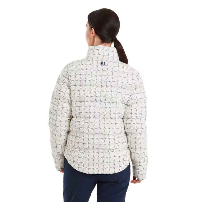 FootJoy Veste isolante ThermoSeries Femme Ecru / Carreaux Marine - GolfCenter.fr