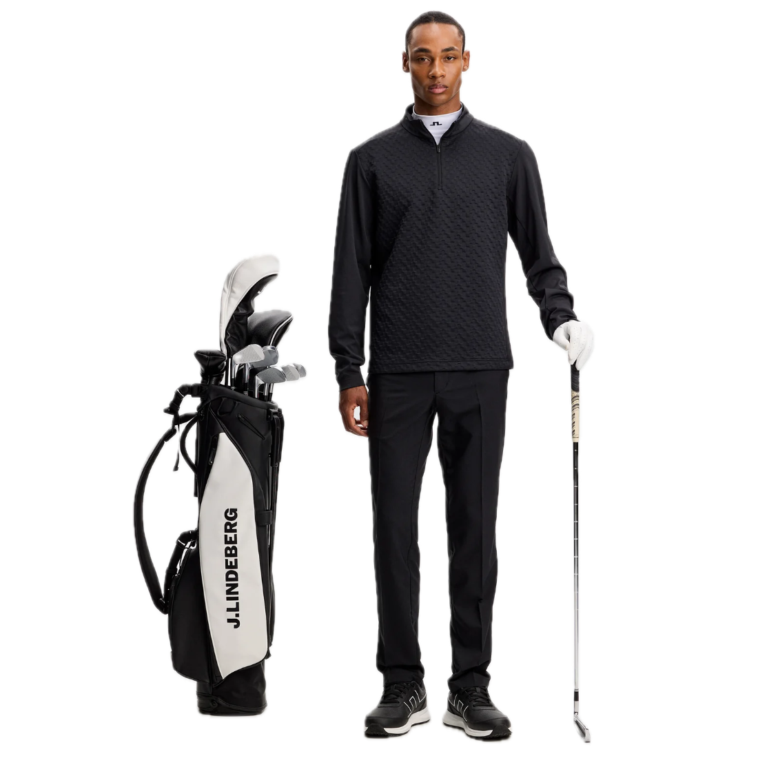 J.Lindeberg Mi-couche Lassy Noir - GolfCenter.fr