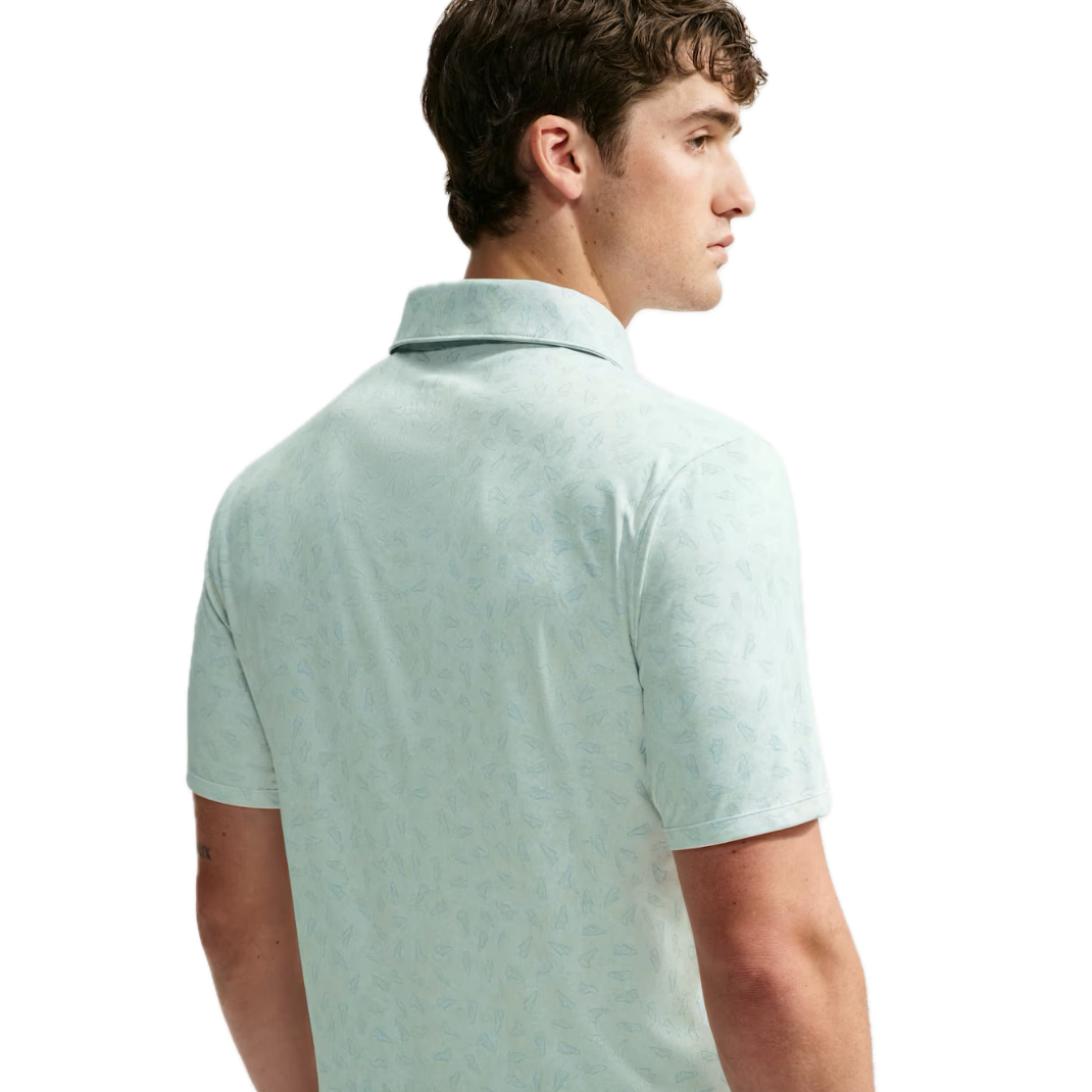 Nike Polo Par Dri-FIT Grass Print Blanc - GolfCenter.fr