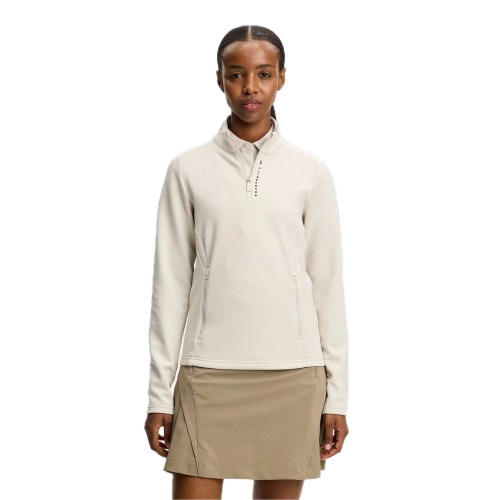 J.Lindeberg Mid-Layer Selena Quarter Zip Moonbeam - GolfCenter.fr