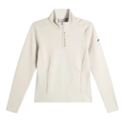 J.Lindeberg Mid-Layer Selena Quarter Zip Moonbeam - GolfCenter.fr