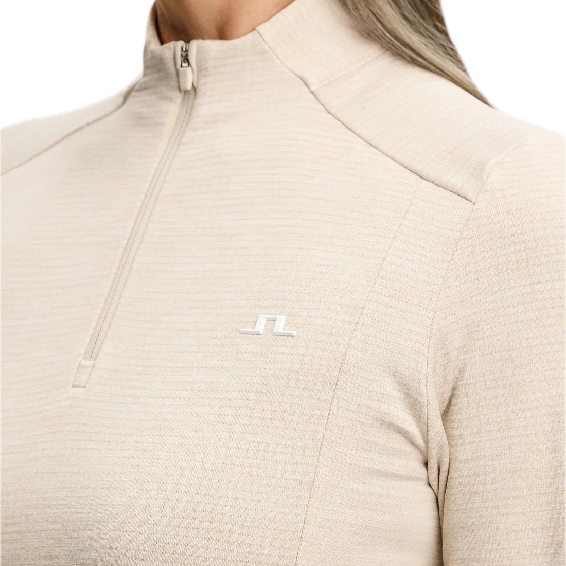 J.Lindeberg Mid-Layer Steffi Quarter Zip Moonbeam - GolfCenter.fr