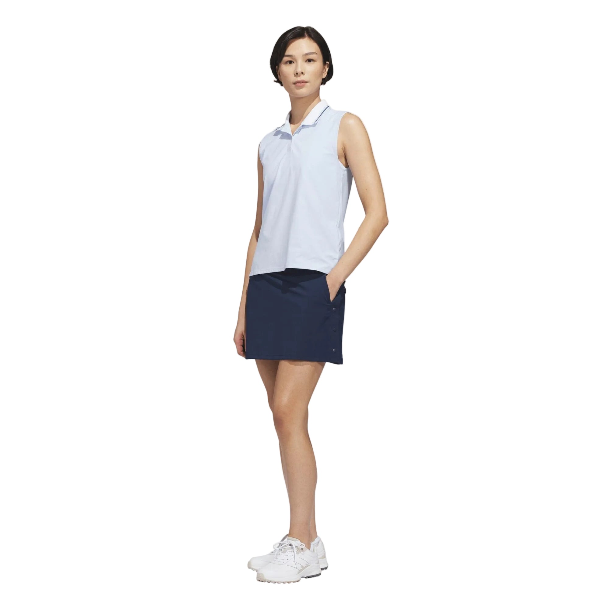 Adidas Polo de golf sans manches TWISTKNIT Bleu Ciel