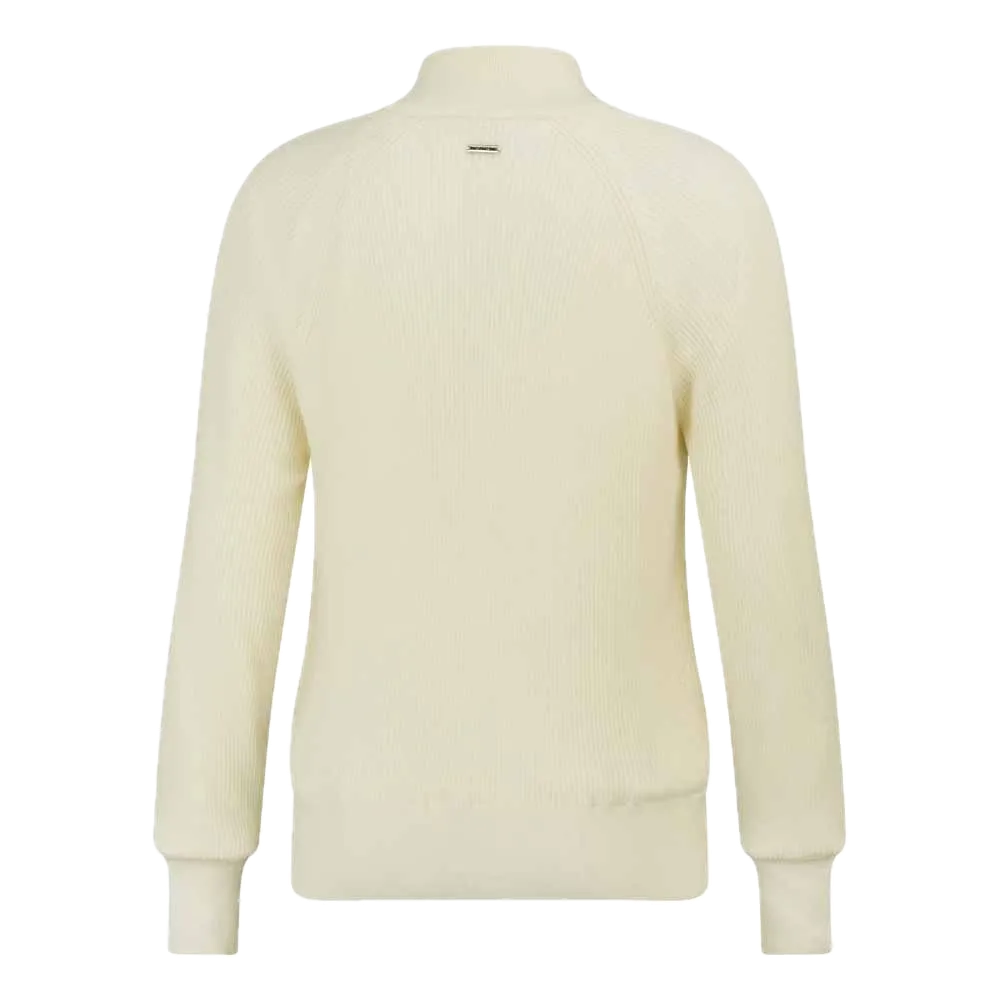 Ping Pull zippé en maille doublé Annette Femme Blanc Cassé - GolfCenter.fr