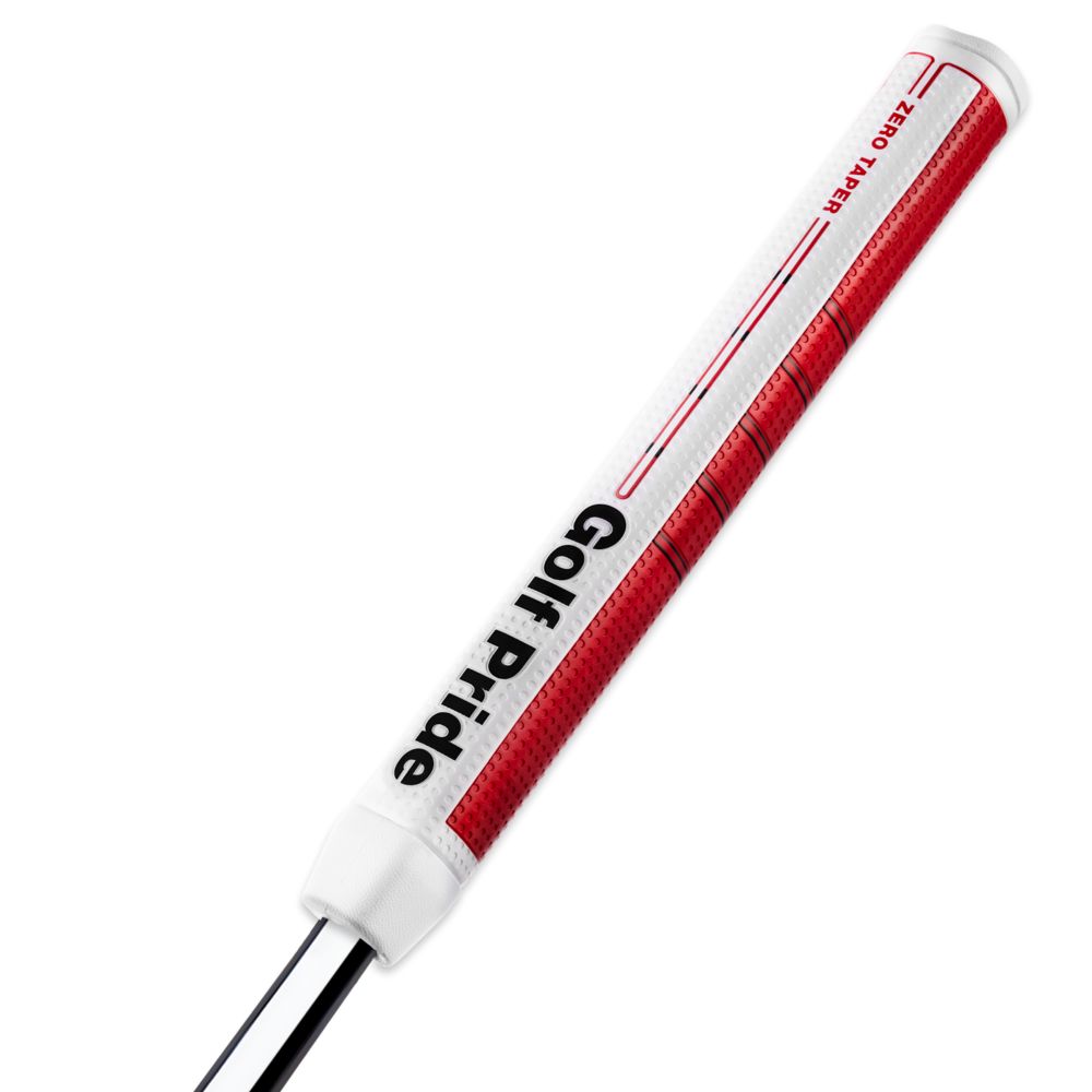 Golf Pride Grip putter Zero Taper Straight Blanc Rouge