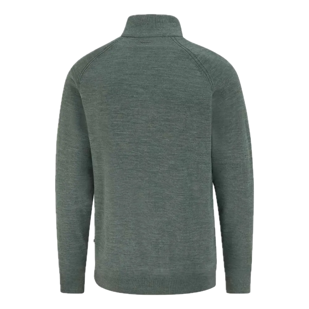 Ping Pull doublé quart-zip Hugh Vert Sauge Chiné - GolfCenter.fr