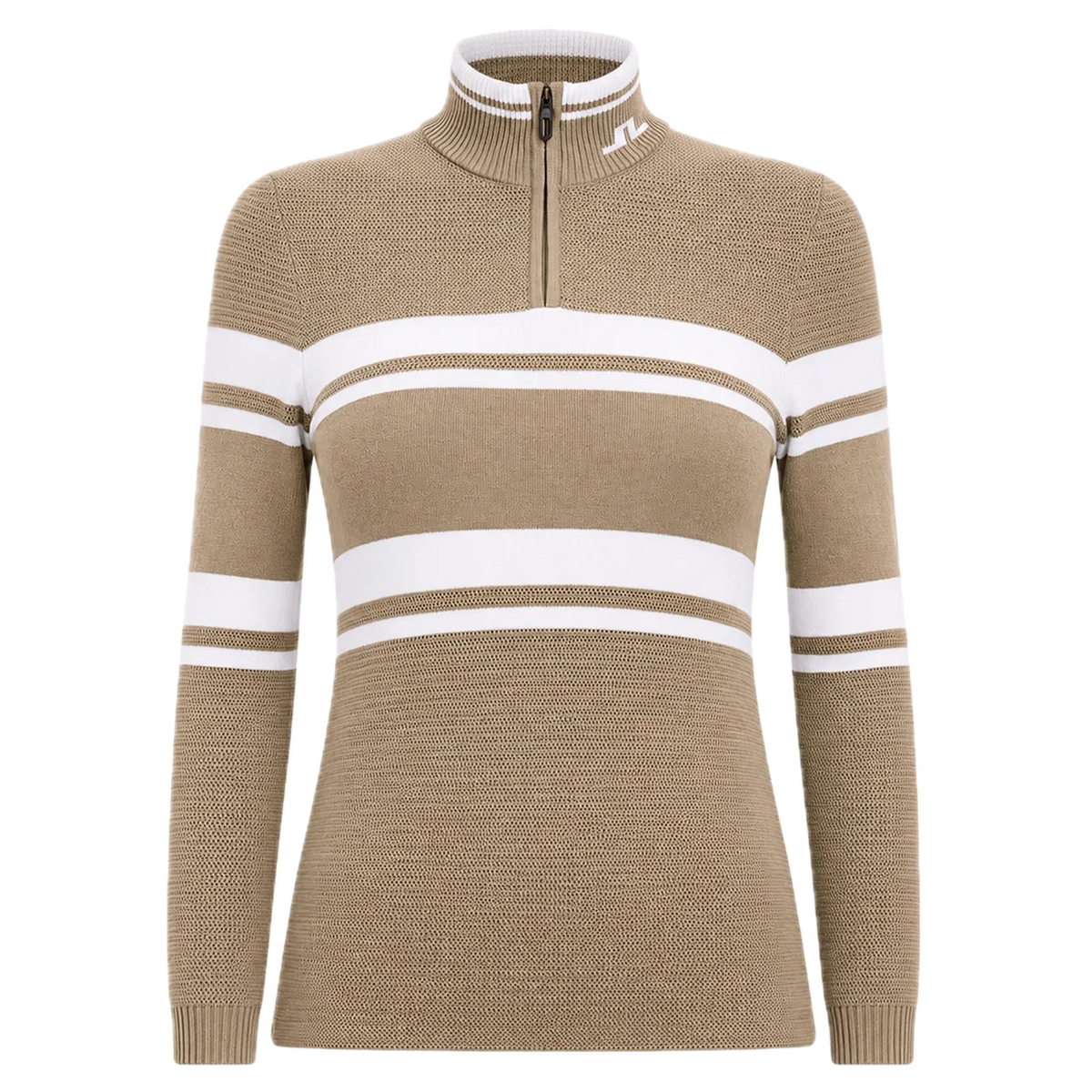 J.Lindeberg Pull Ariadne Knit Quarter Zip Brindle - GolfCenter.fr
