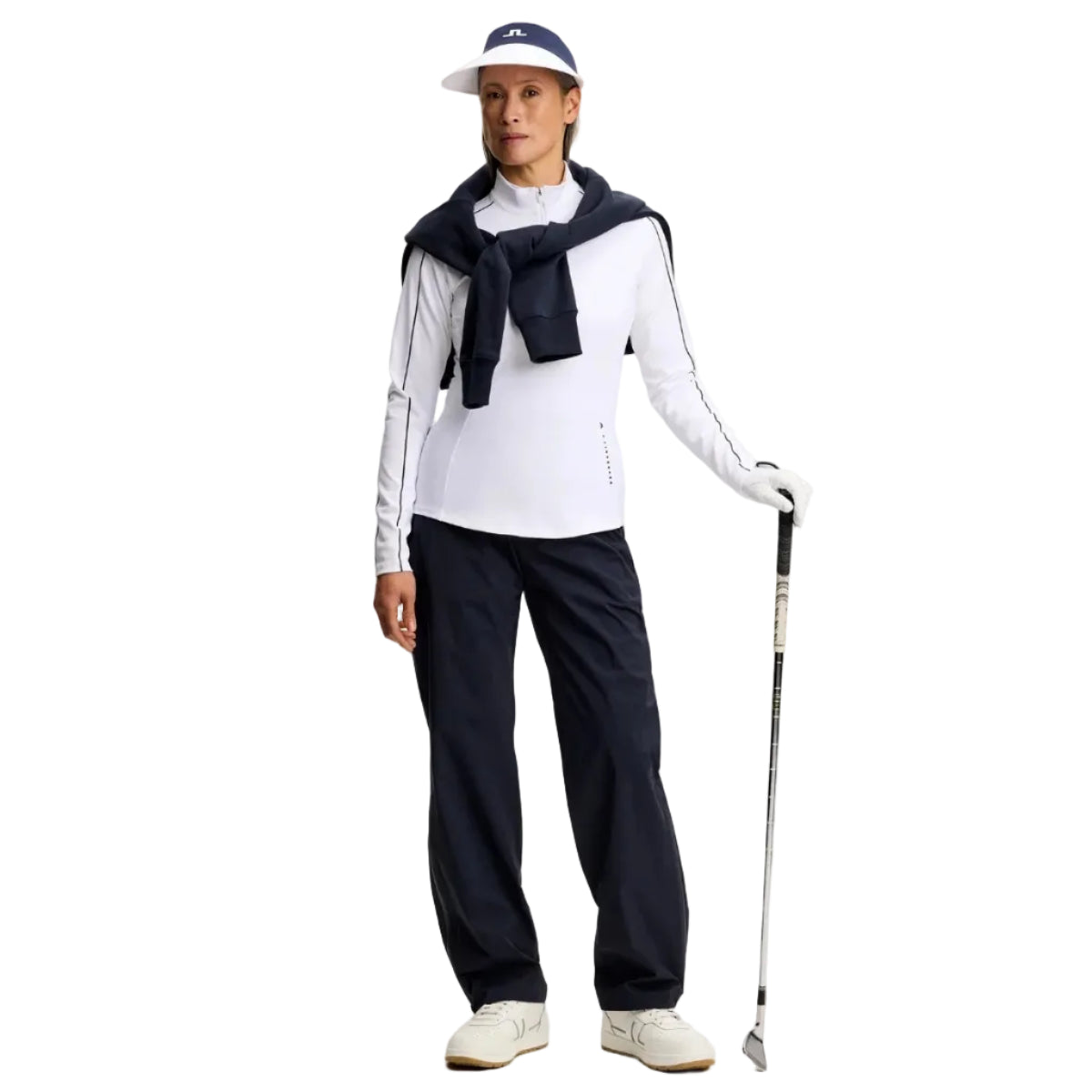 J.Lindeberg Jersey Mujer Adiola Quarter Zip White