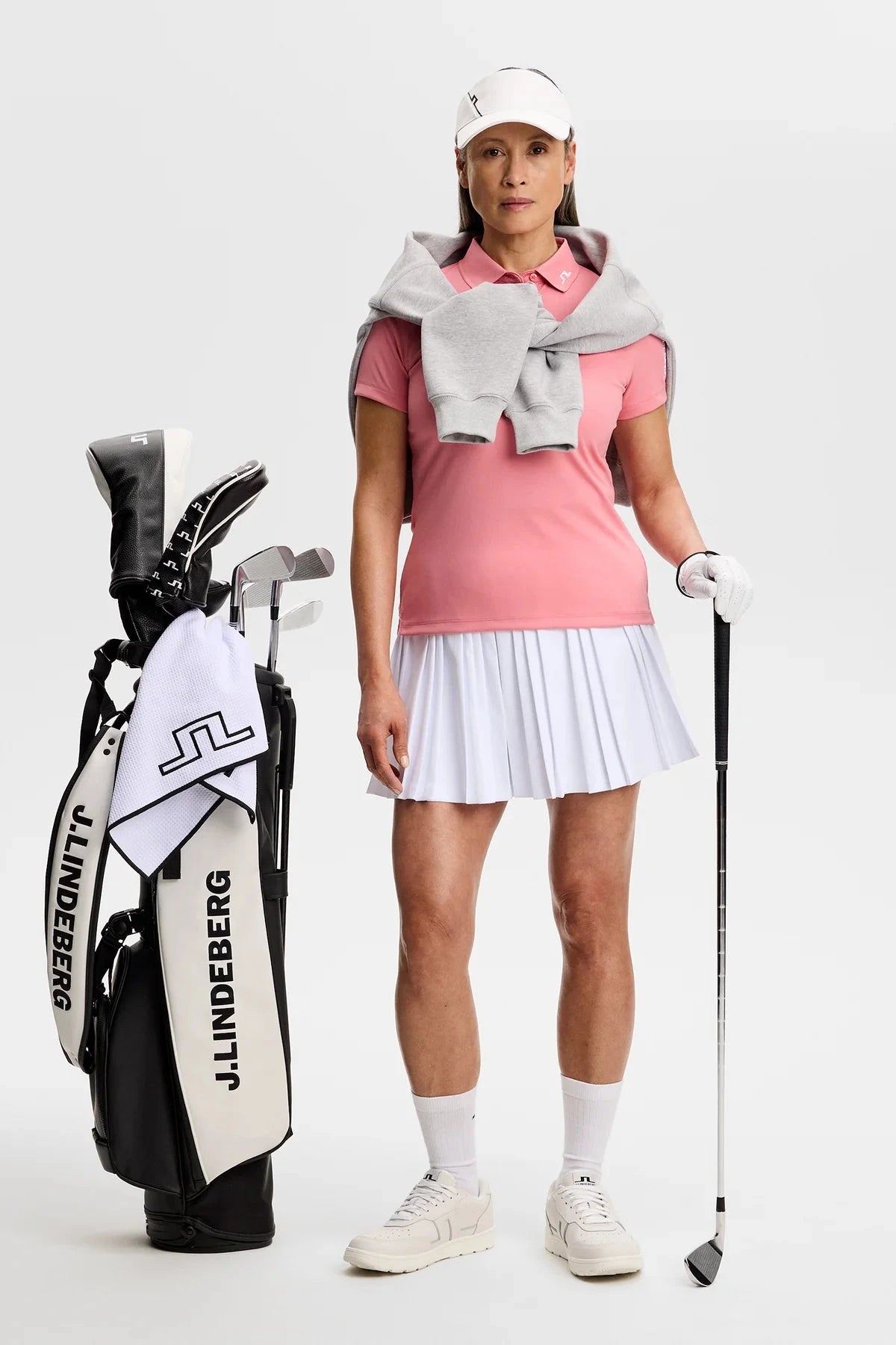 J.Lindeberg Polo Femme Tour Tech Flamingo Plume