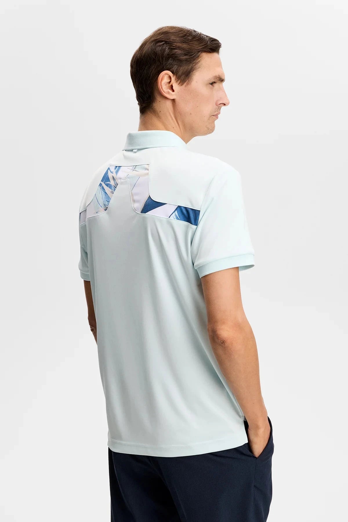 J.Lindeberg Polo KV Print Paradise Skylight M