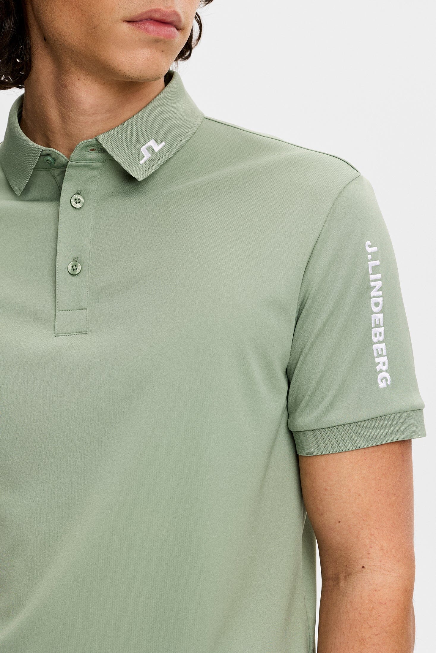 J.Lindeberg Polo Tour Tech Hedge Green