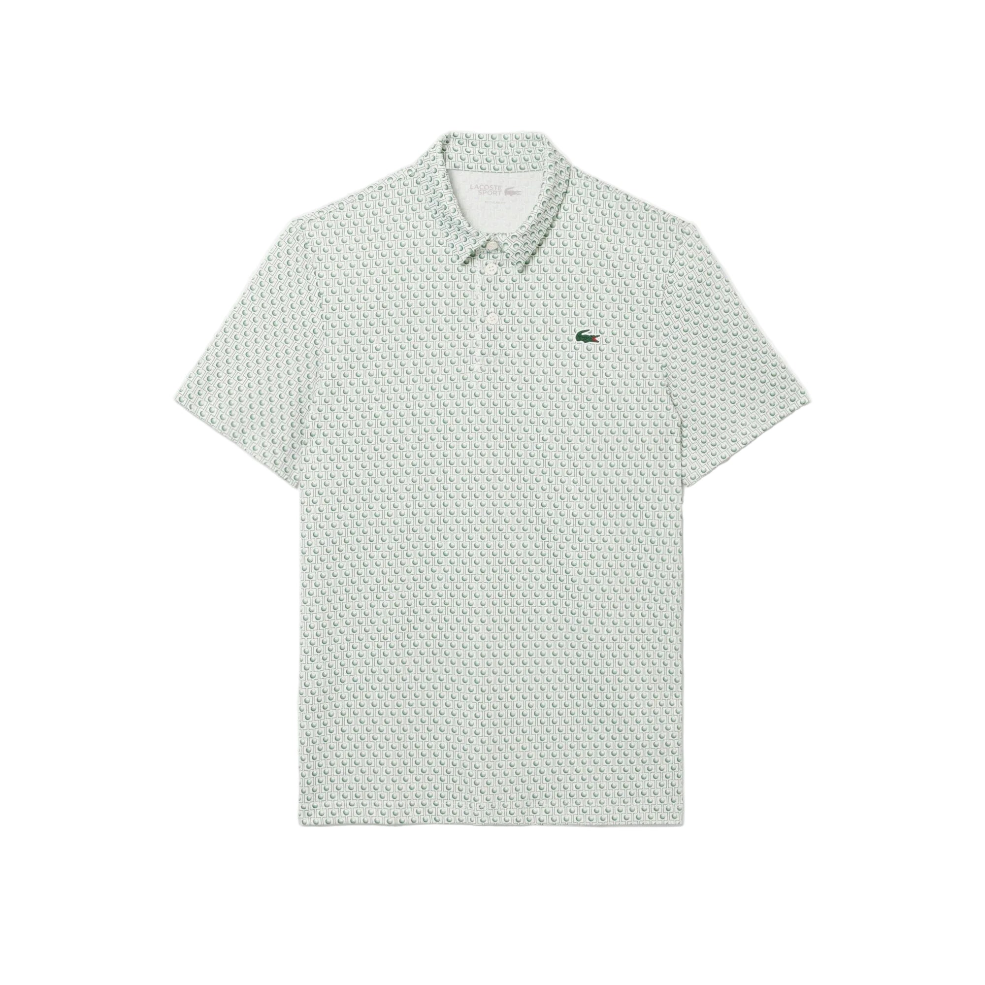 Lacoste Polo Golf regular fit imprimé Blanc Vert
