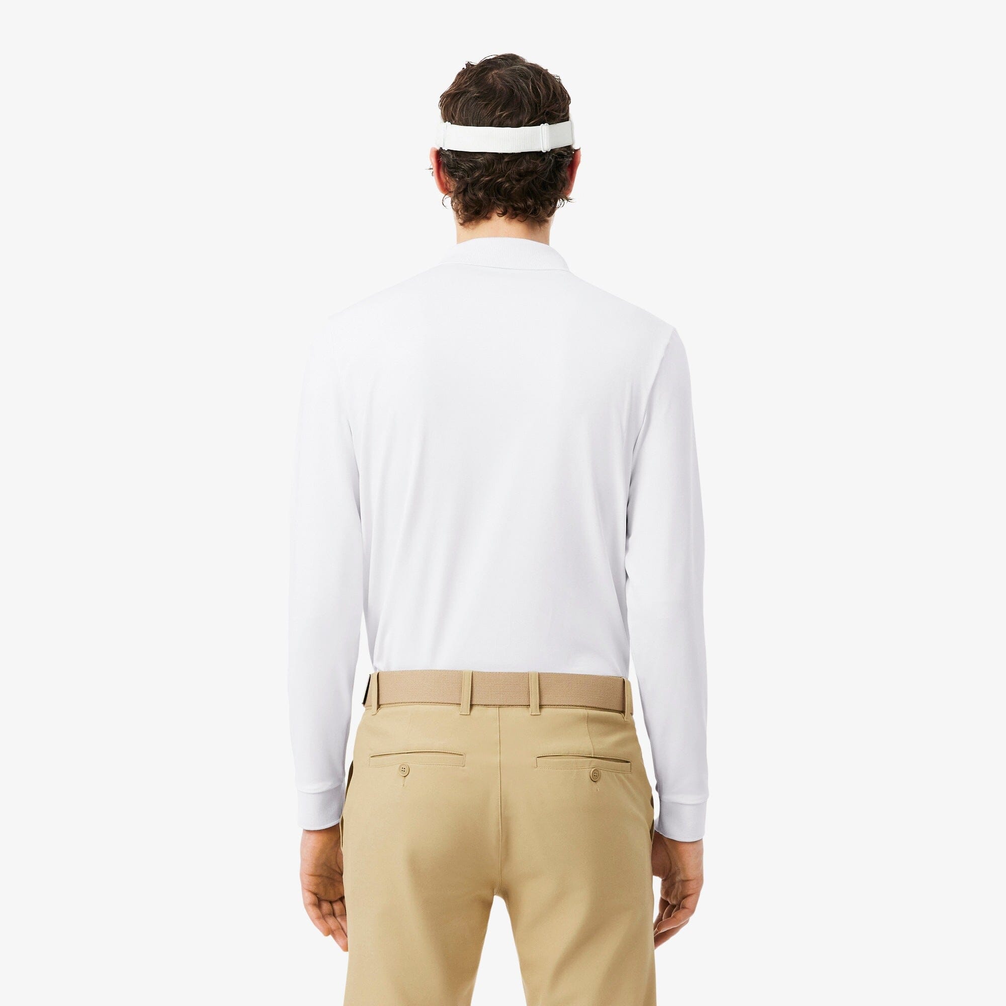 Lacoste Polo manches longues Regular Fit Ultra Dry Blanc