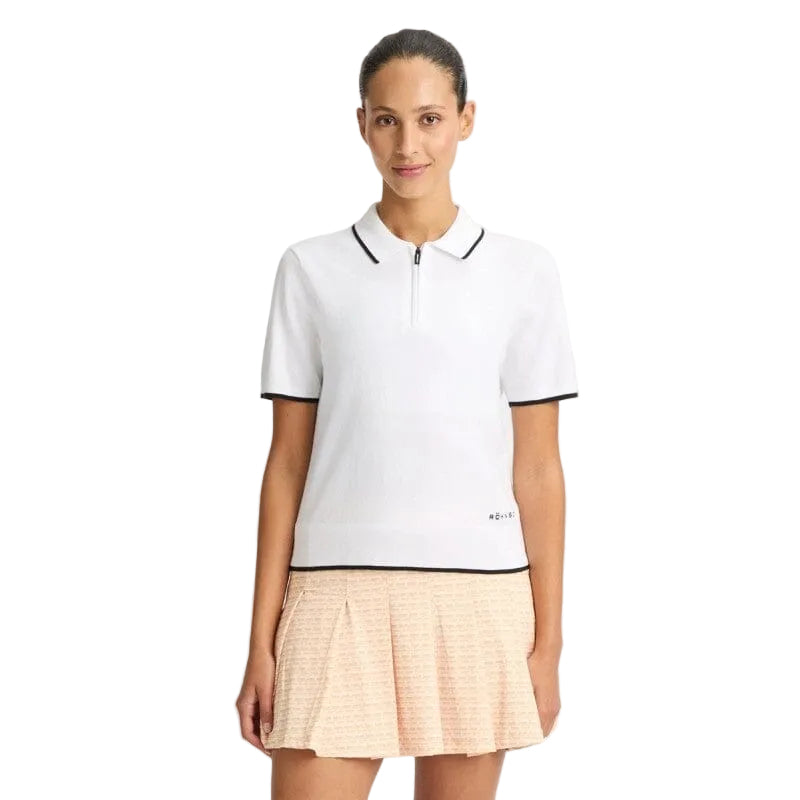 Rohnisch polo knitted top blanc