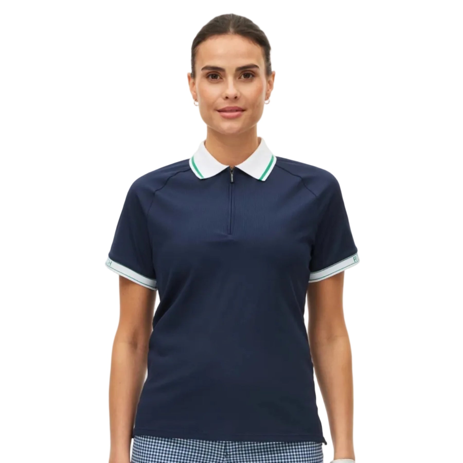 Röhnisch RIB Poloshirt zipé Bleu Marine/Vert
