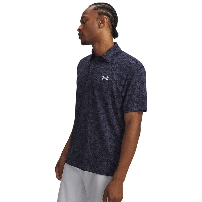Under Armour Polo Homme Playoff 3.0 Imprimé Bleu Marine