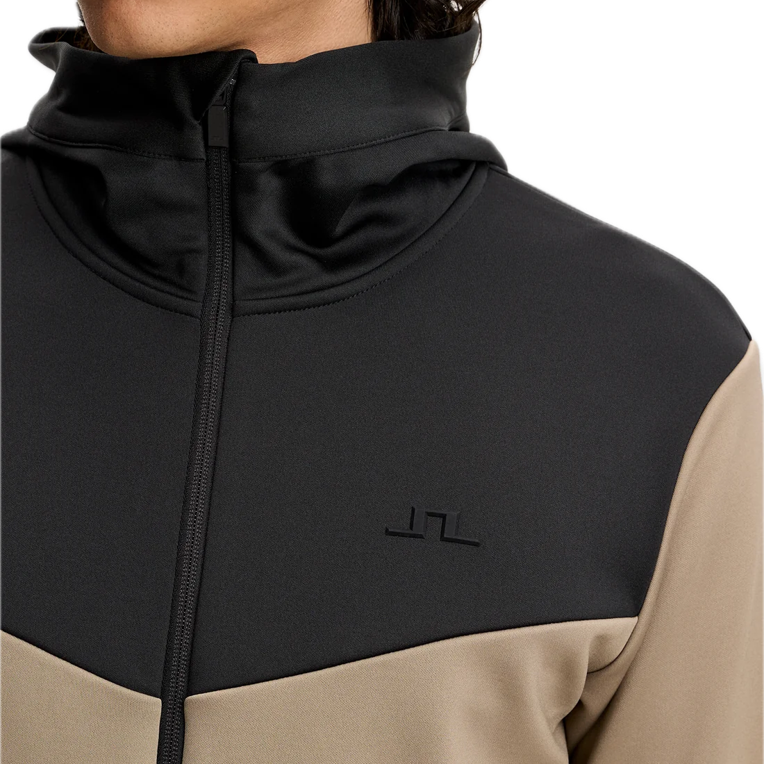 J.Lindeberg Sweat Maclean Zip Hood Brindle - GolfCenter.fr