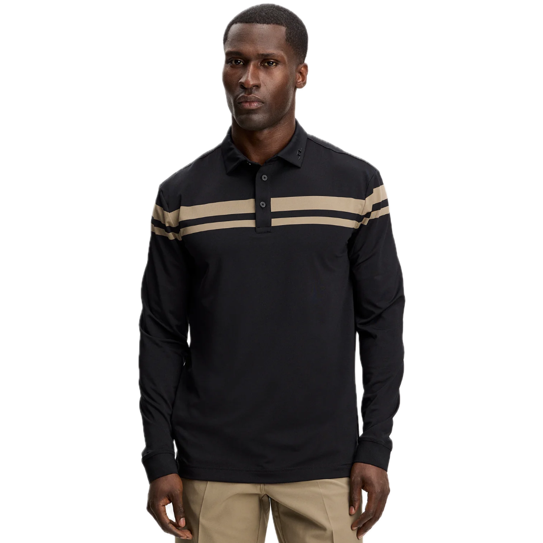 J.Lindeberg Polo Manches Longues Kenny Stripe - GolfCenter.fr