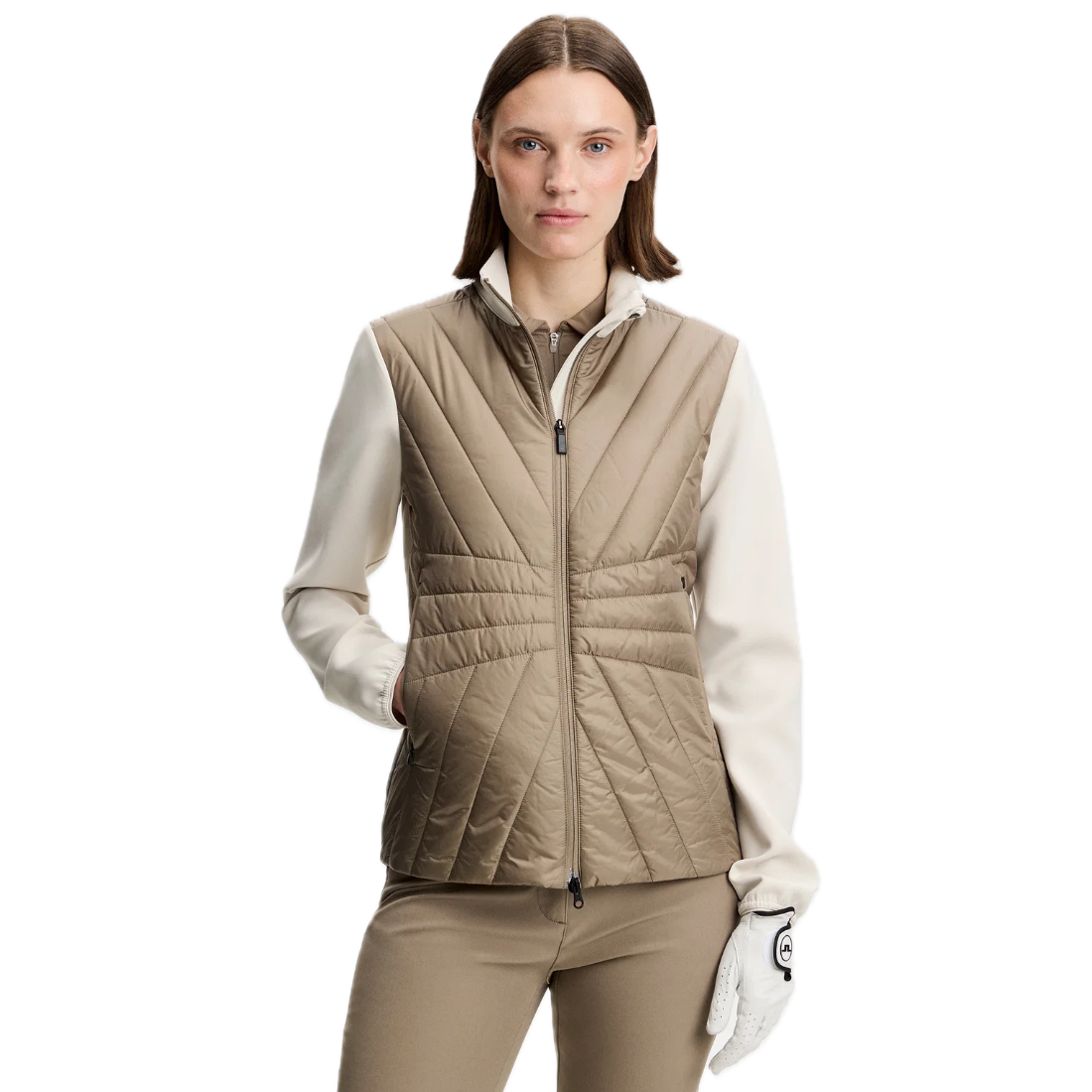 J.Lindeberg Veste Femme Holma Quilt Hybrid  Brindle - GolfCenter.fr