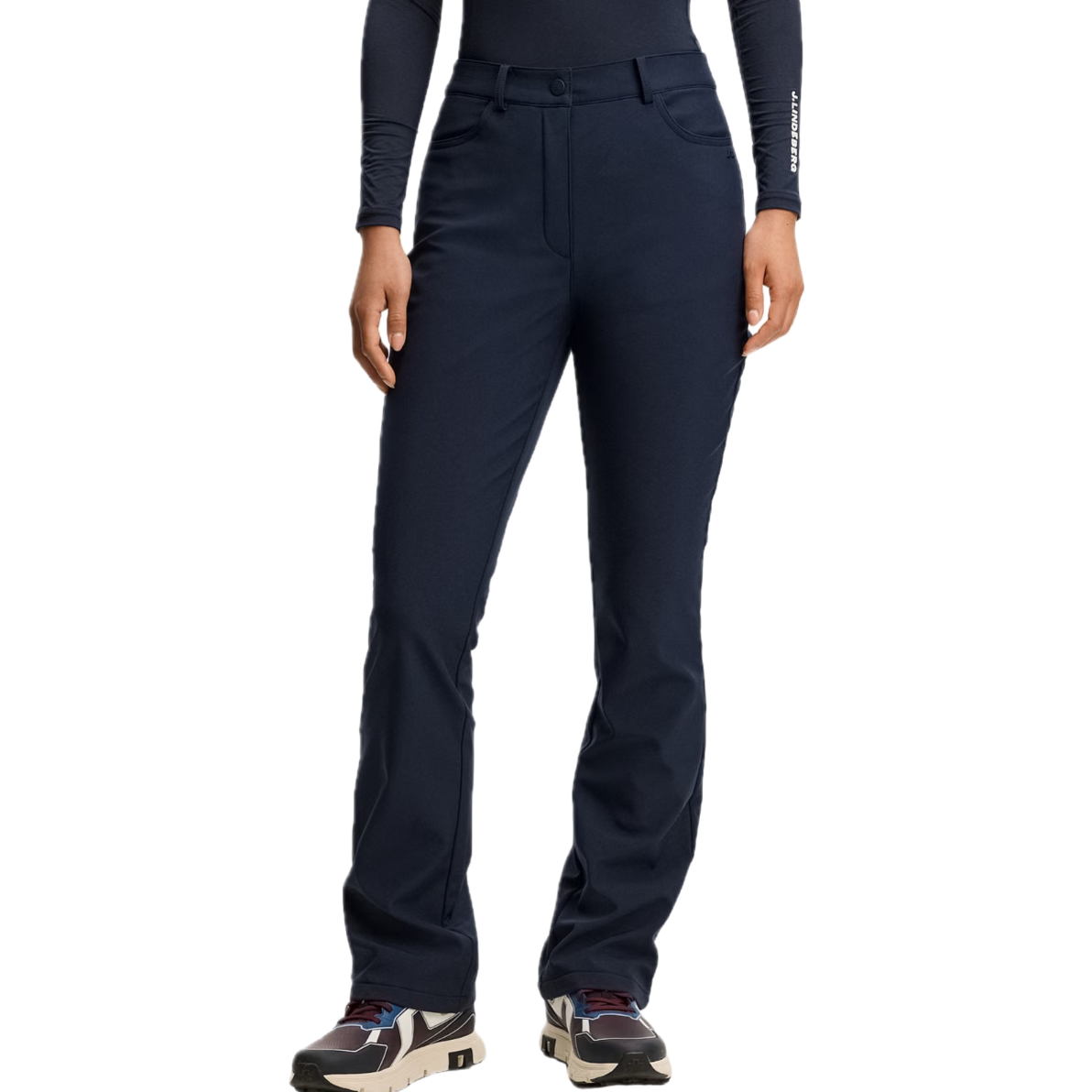 J.Lindeberg Pantalon Femme Chaud Mia Bonded Bleu Marine - GolfCenter.fr