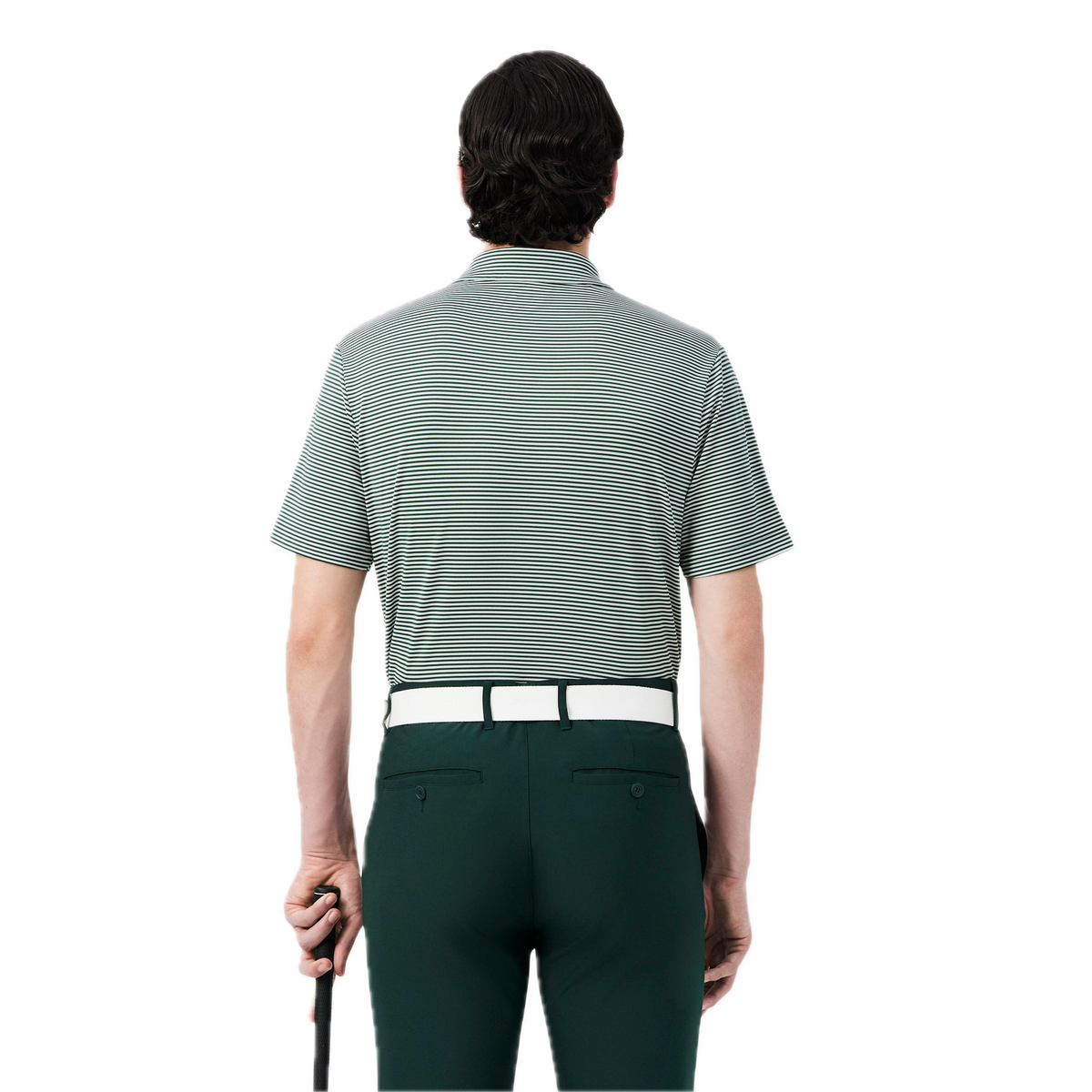 Lacoste Polo Golf Ultra Dry rayé Vert