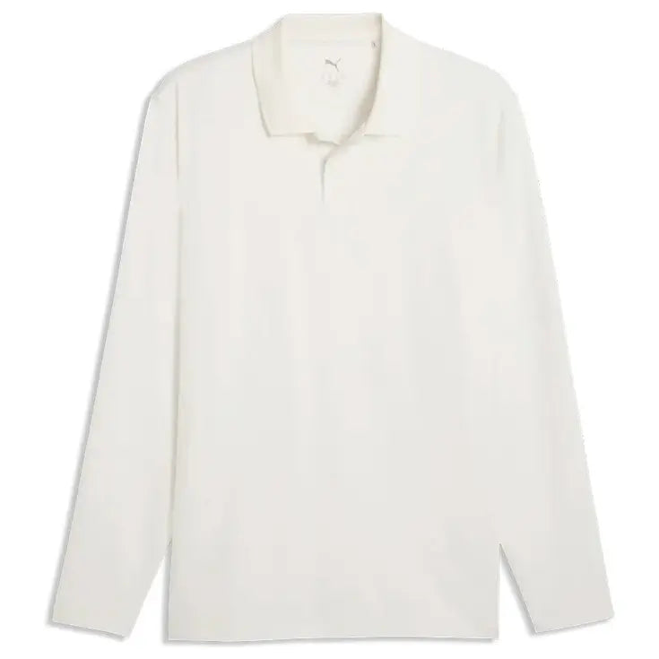 Puma Golf Polo CLOUDSPUN Midweight manches longues Blanc Cassé