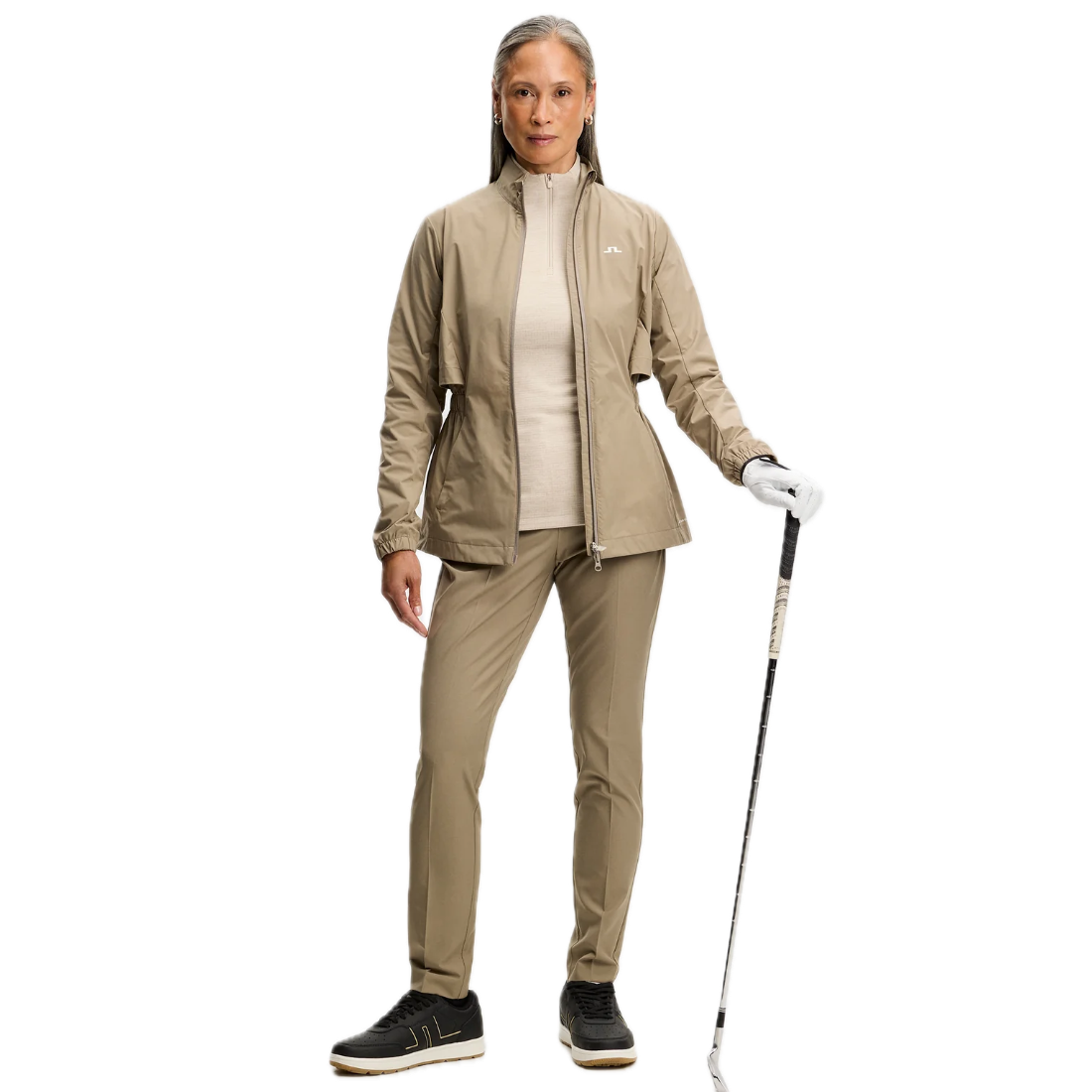 J.Lindeberg Mid-Layer Steffi Quarter Zip Moonbeam - GolfCenter.fr