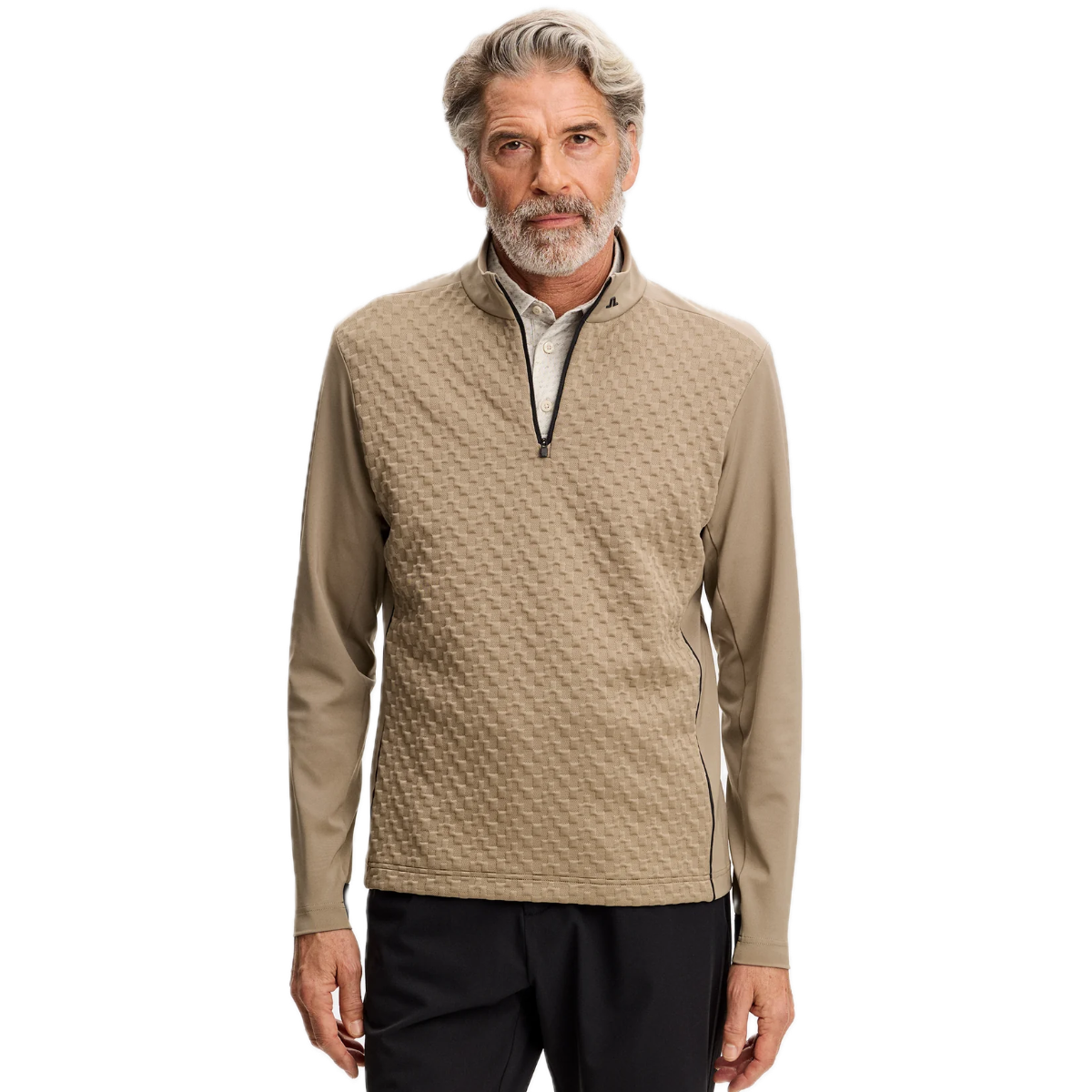 J.Lindeberg Pull Lassy Quarter Zip Mid Layer Brindle - GolfCenter.fr