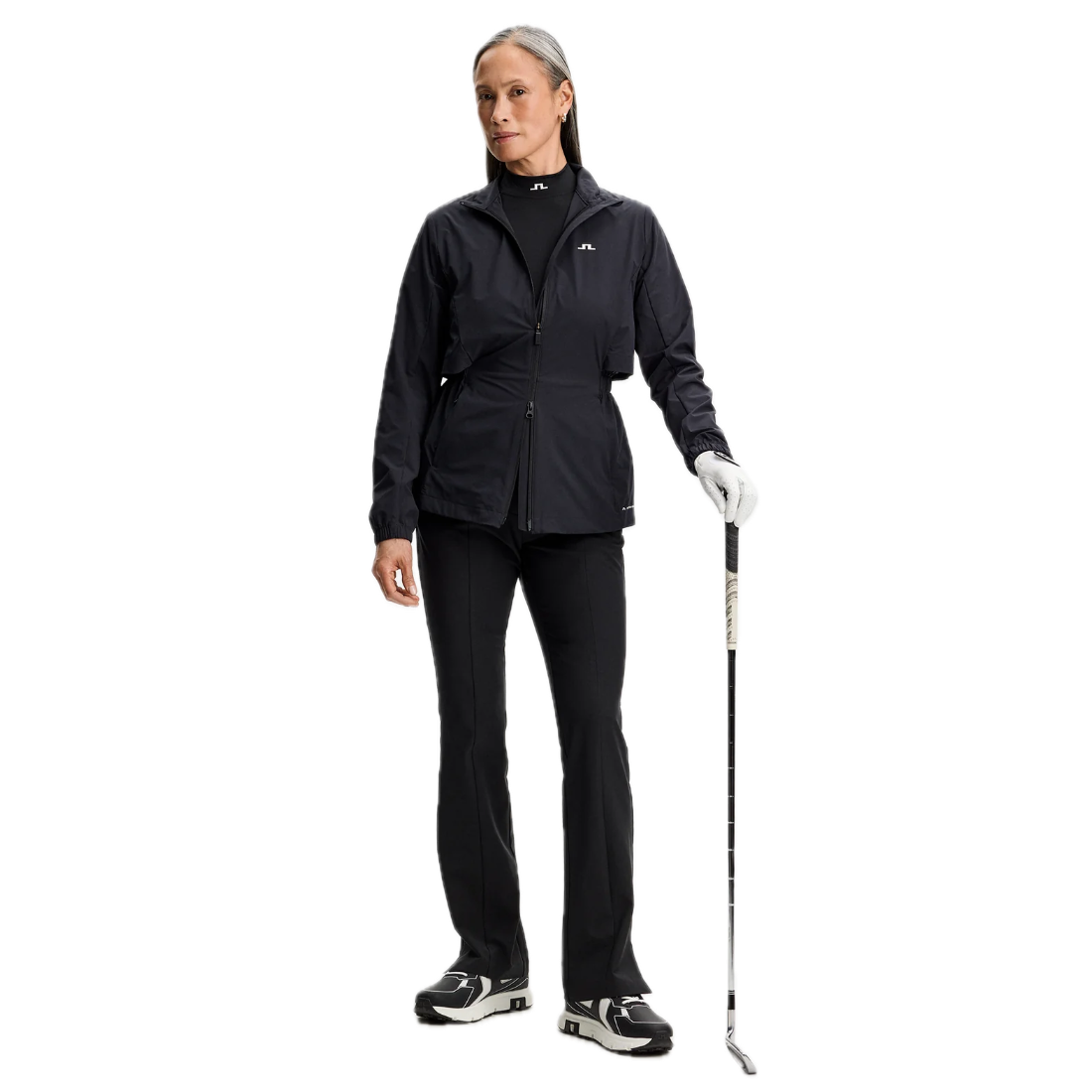 J.Lindeberg Top Brossé Ella Noir - GolfCenter.fr