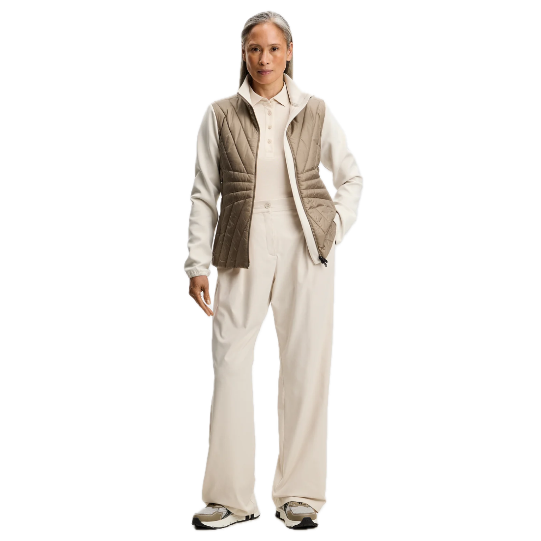 J.Lindeberg Polo Manches Longues Flor Moonbeam - GolfCenter.fr