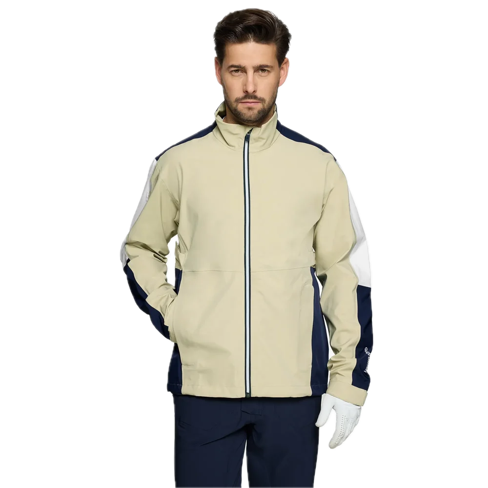 Galvin Green Veste de Pluie Arlo Sable / Marine / Blanc - GolfCenter.fr