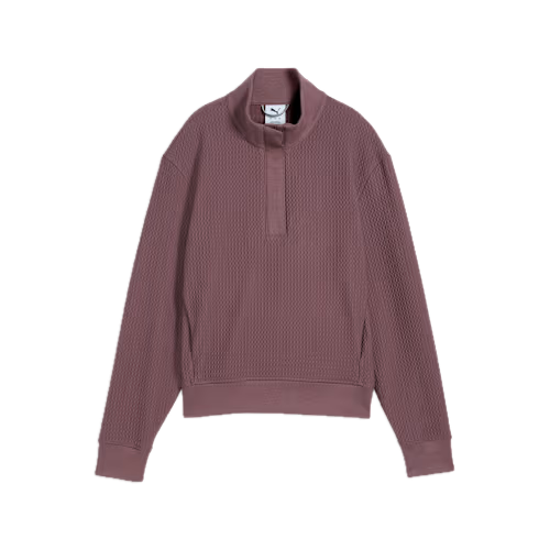 PUMA Veste Demi-Zip Boulder Femme Marron Cacao