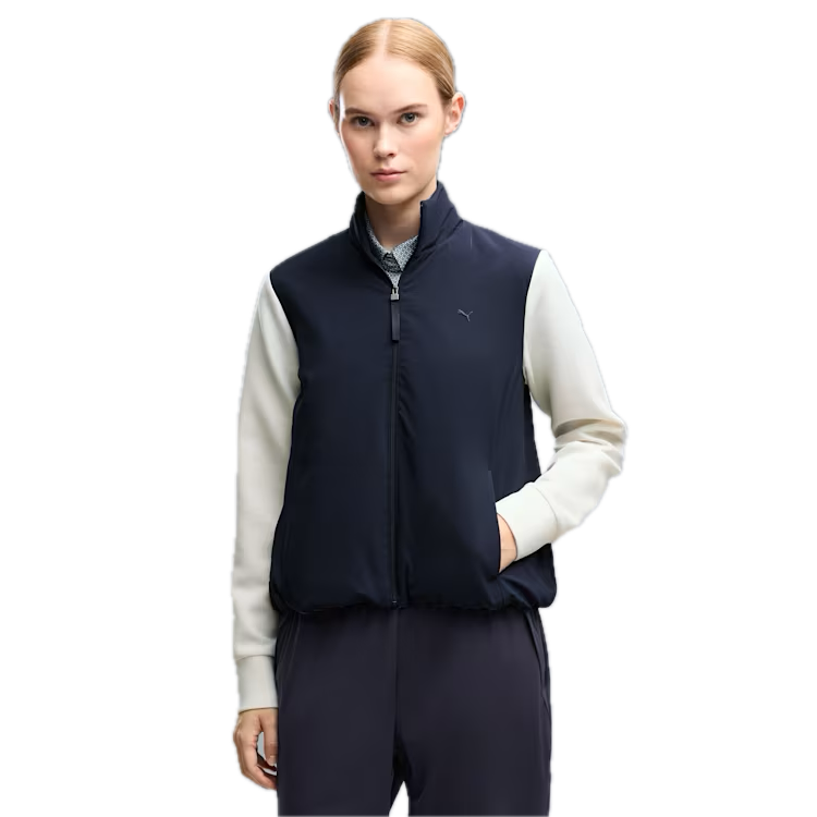 Puma Veste CLOUDSPUN Fleece Hybrid Femme Bleu Marine / Blanc Cassé