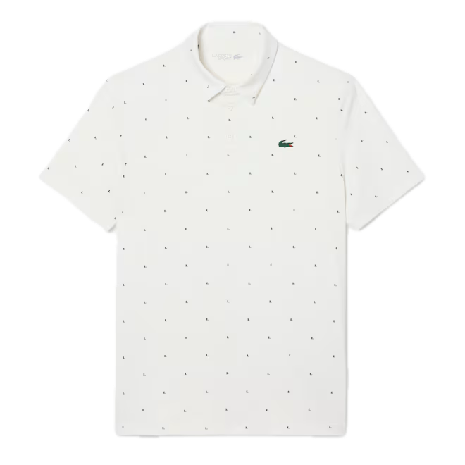 Lacoste Polo Golf regular fit imprimé Blanc Vert