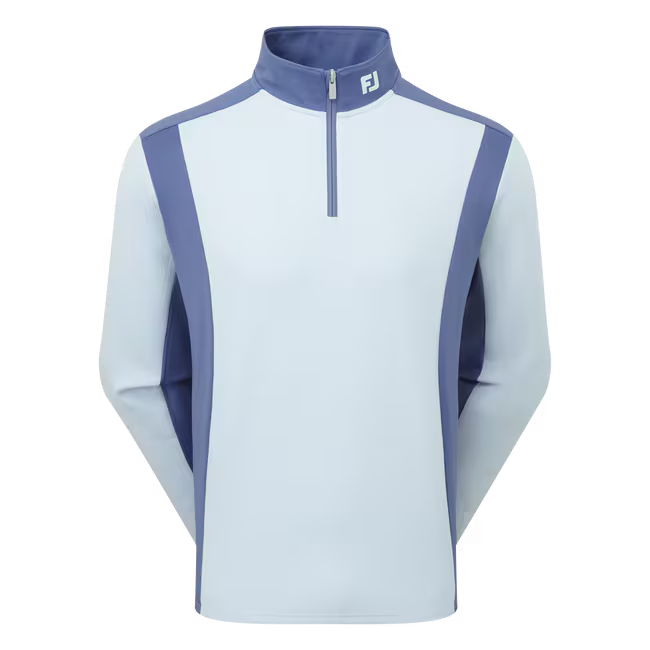 FootJoy Pullover Contrasté ThermoSeries Gris Brume / Bleu Nuit - GolfCenter.fr