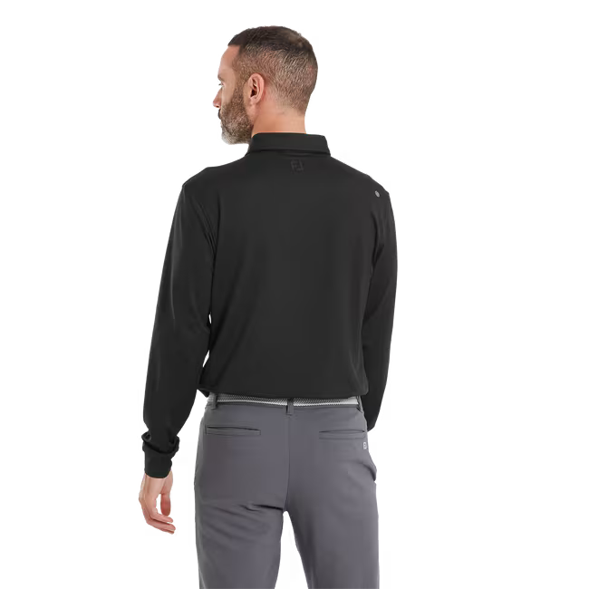 FootJoy Polo manches longues ThermoSeries Noir - GolfCenter.fr